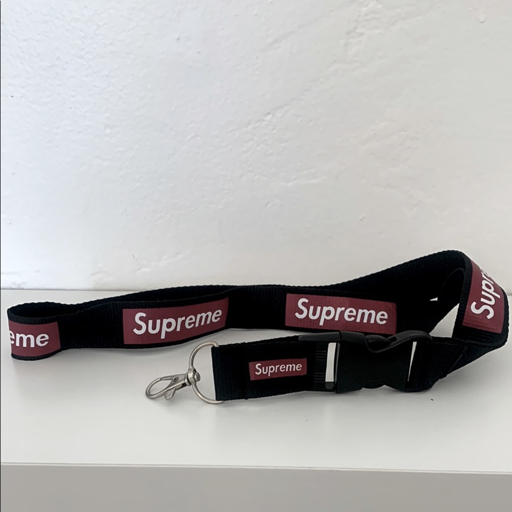 Black logo lanyard for ID or keys